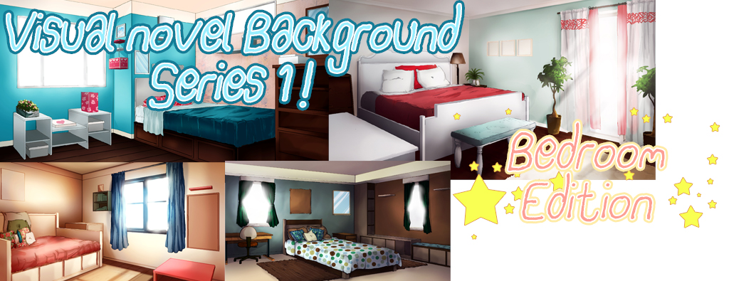 Free Visual Novel Bedroom Background!